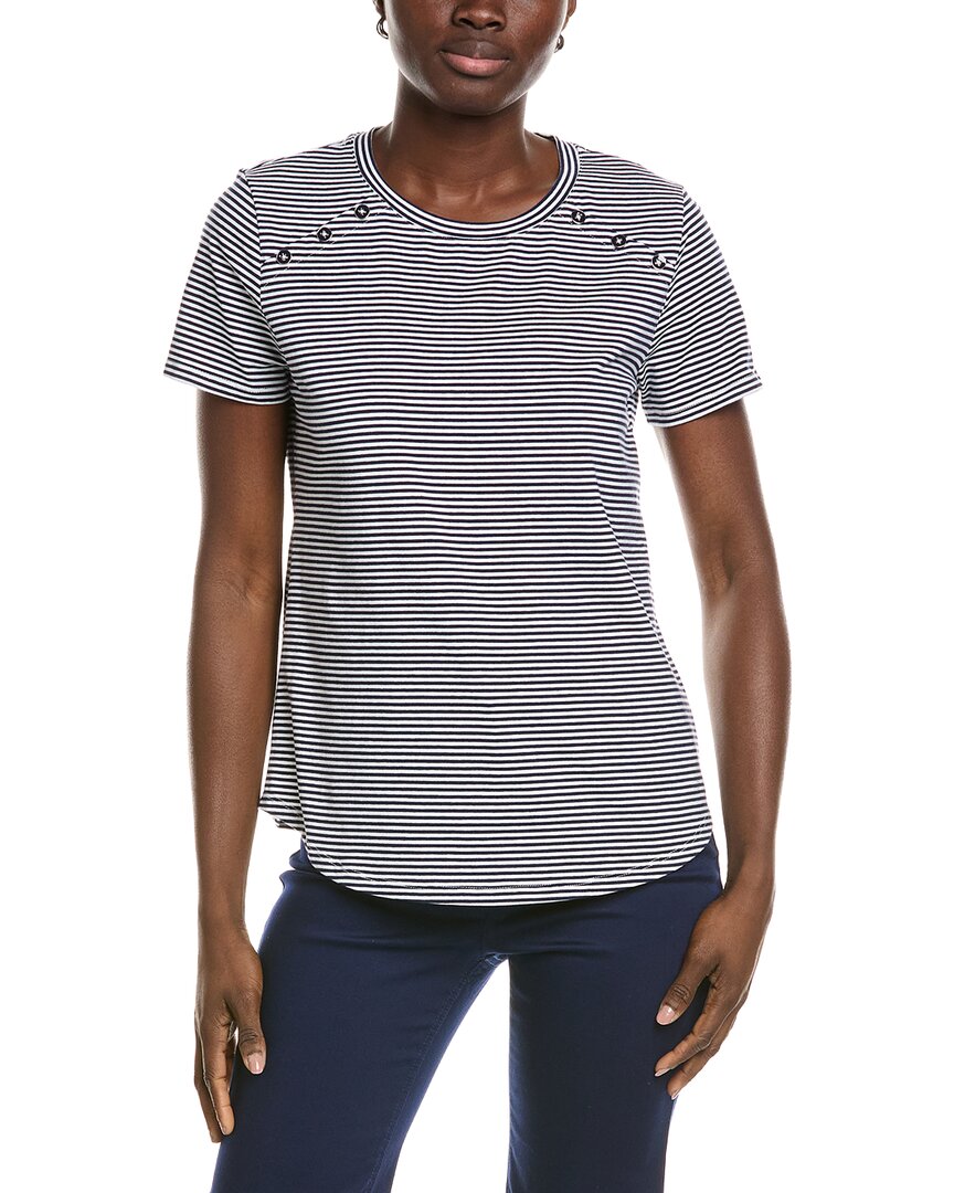 Jones New York Jones New York Buttoned Shoulder T-Shirt