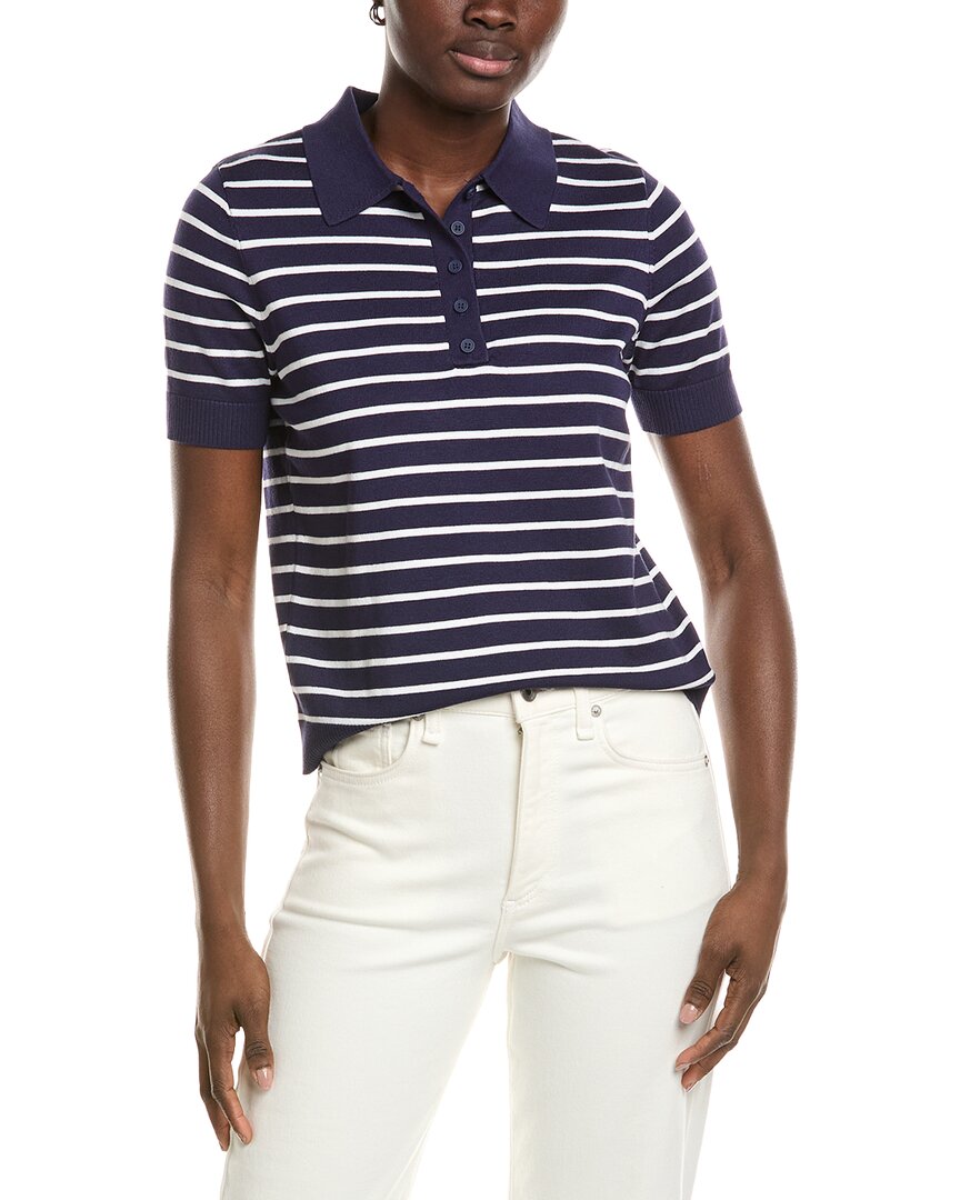 Jones New York Striped Polo T-Shirt