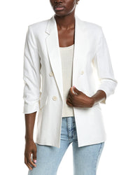 Jones New York Scrunch Sleeve Linen-Blend Jacket