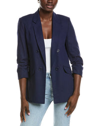 Jones New York Scrunch Sleeve Linen-Blend Jacket