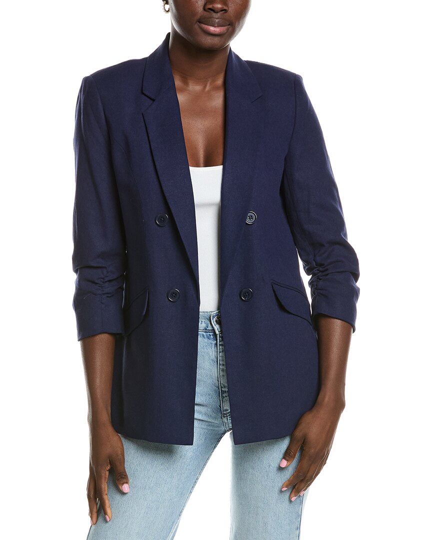 Jones New York Scrunch Sleeve Linen-Blend Jacket