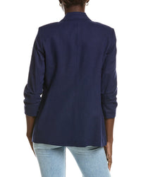 Jones New York Scrunch Sleeve Linen-Blend Jacket