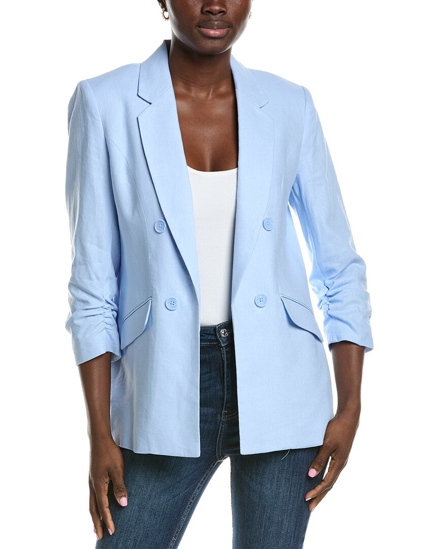 Jones New York Scrunch Sleeve Linen-Blend Jacket