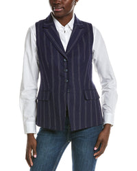 Jones New York Peak Lapel Linen-Blend Vest