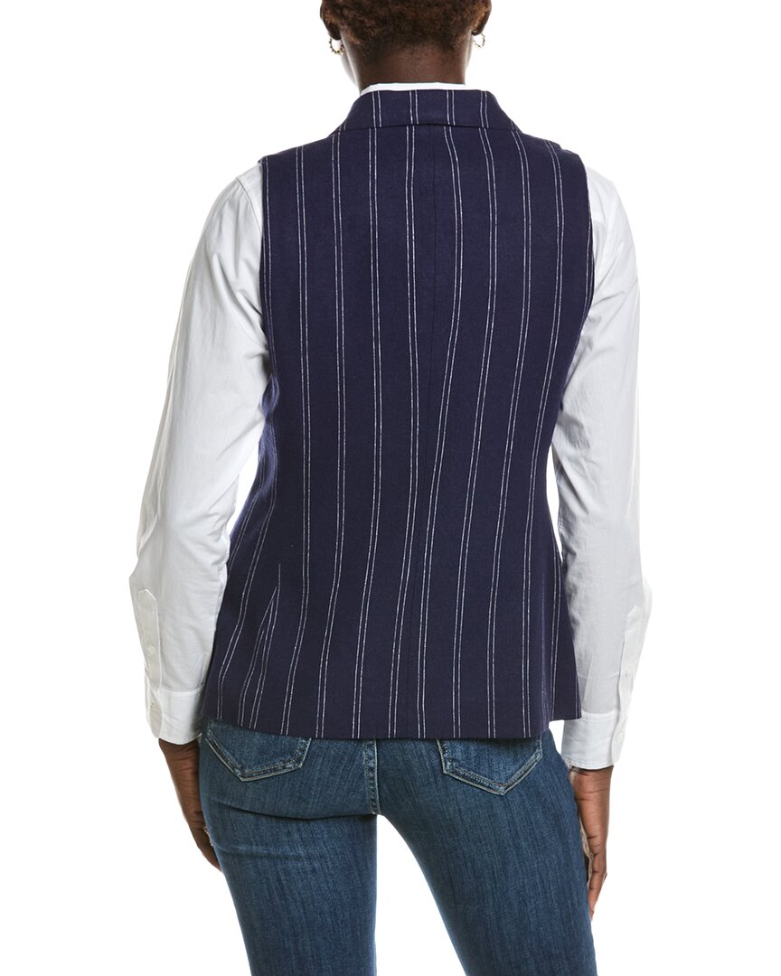 Jones New York Peak Lapel Linen-Blend Vest