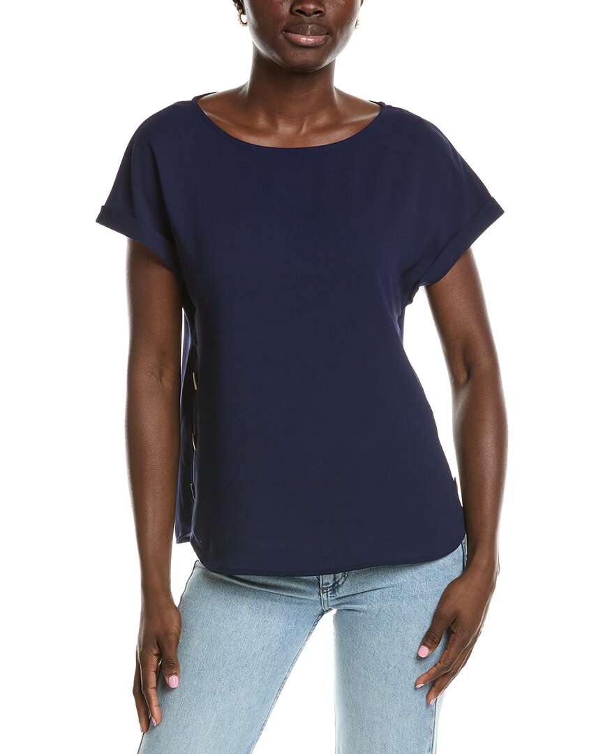 Jones New York Jasper Crepe Button Detail Blouse