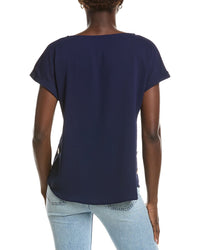 Jones New York Jasper Crepe Button Detail Blouse
