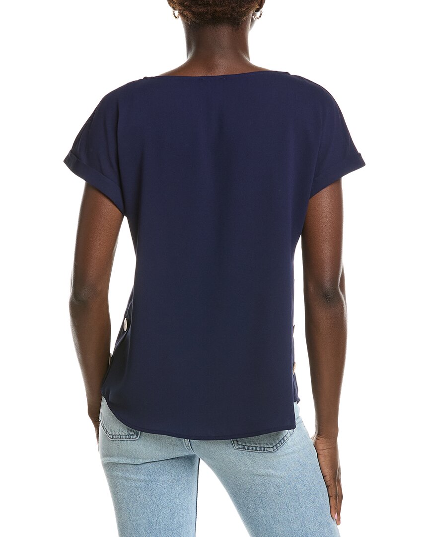 Jones New York Jasper Crepe Button Detail Blouse