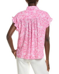 Jones New York Y-Neck Button Front Shirt