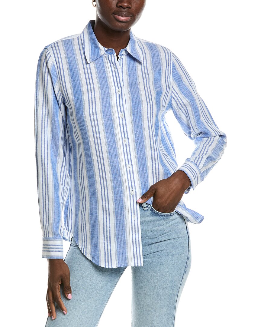 Jones New York Drop Shoulder Linen-Blend Shirt