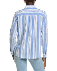 Jones New York Drop Shoulder Linen-Blend Shirt