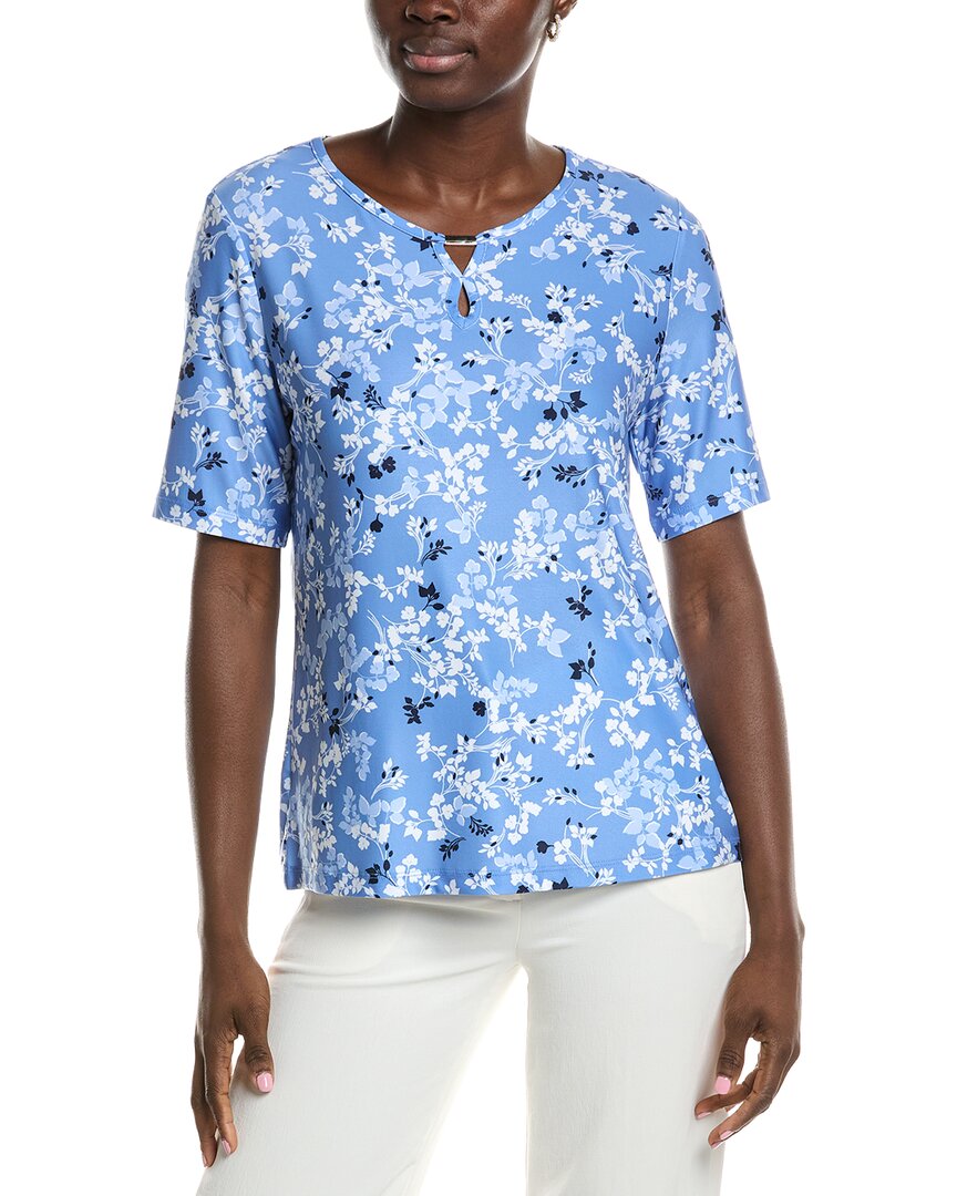 Jones New York Elbow Double Keyhole Top