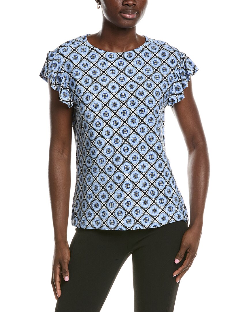 Jones New York Jersey Flutter Top