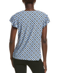 Jones New York Jersey Flutter Top