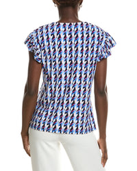 Jones New York Jersey Flutter Top