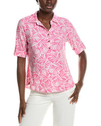 Jones New York Elbow Roll Cuff Polo Shirt