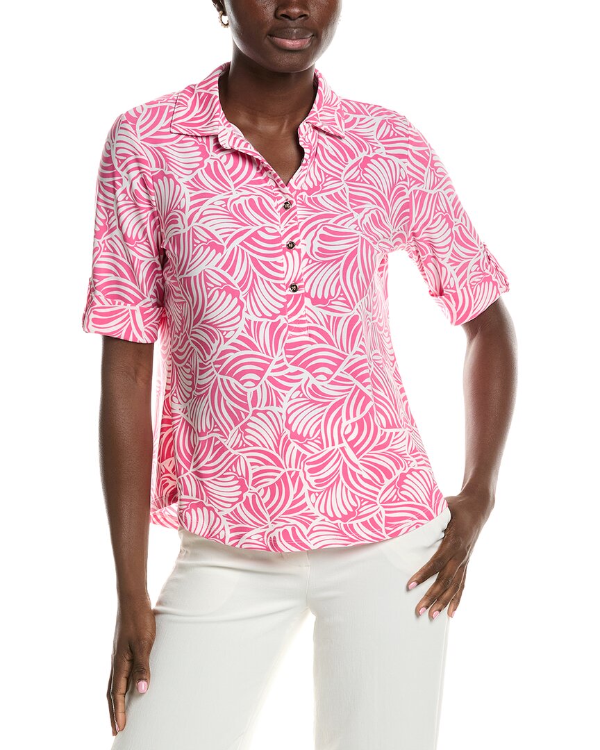 Jones New York Elbow Roll Cuff Polo Shirt
