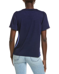 Jones New York Drapey Slub Split Neck Top