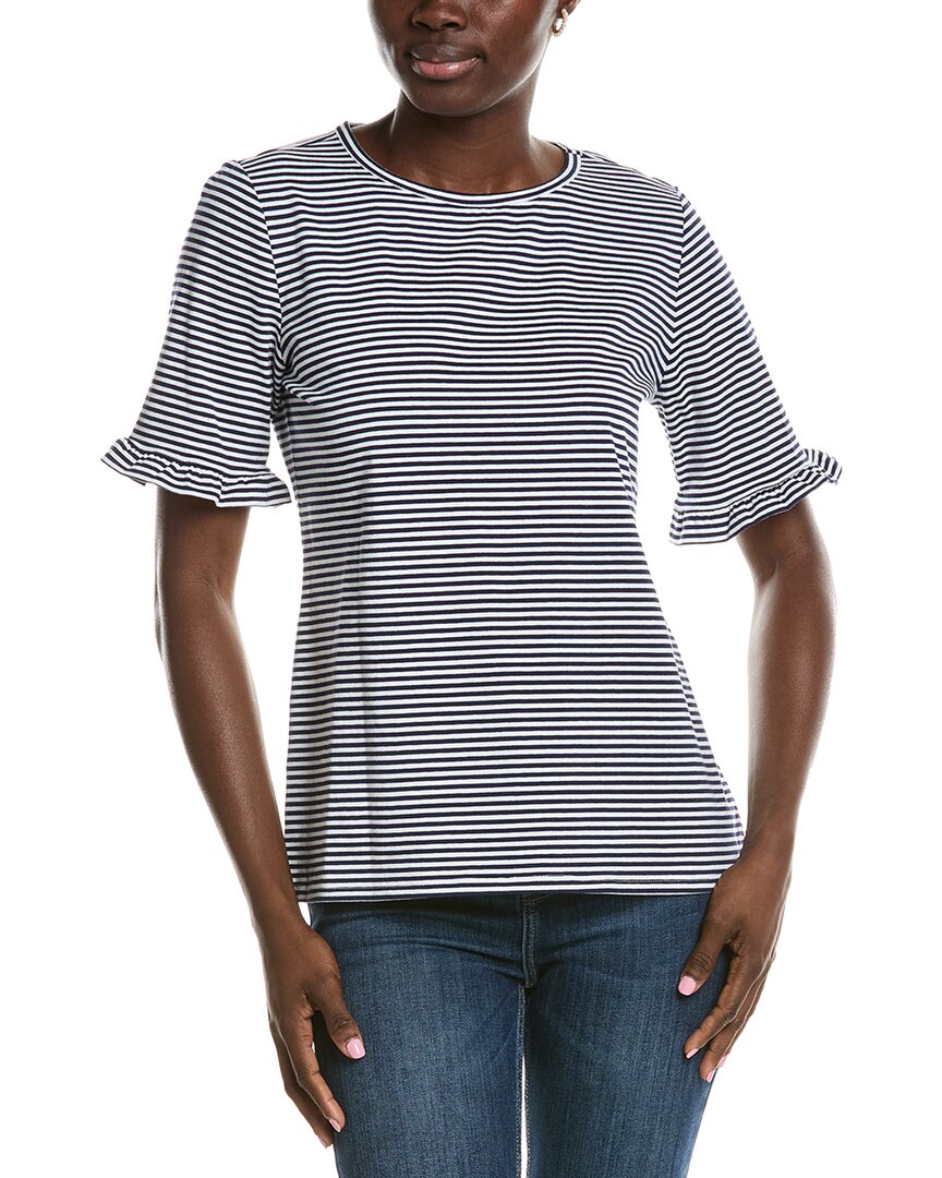 Jones New York Elbow Ruffle Sleeve T-Shirt