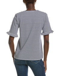 Jones New York Elbow Ruffle Sleeve T-Shirt