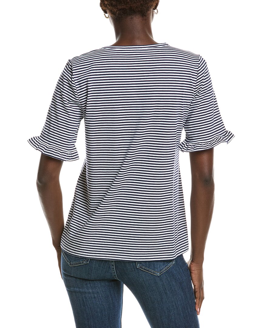 Jones New York Elbow Ruffle Sleeve T-Shirt