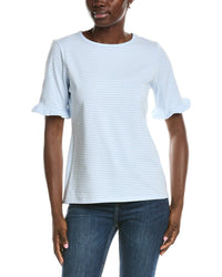 Jones New York Elbow Ruffle Sleeve T-Shirt