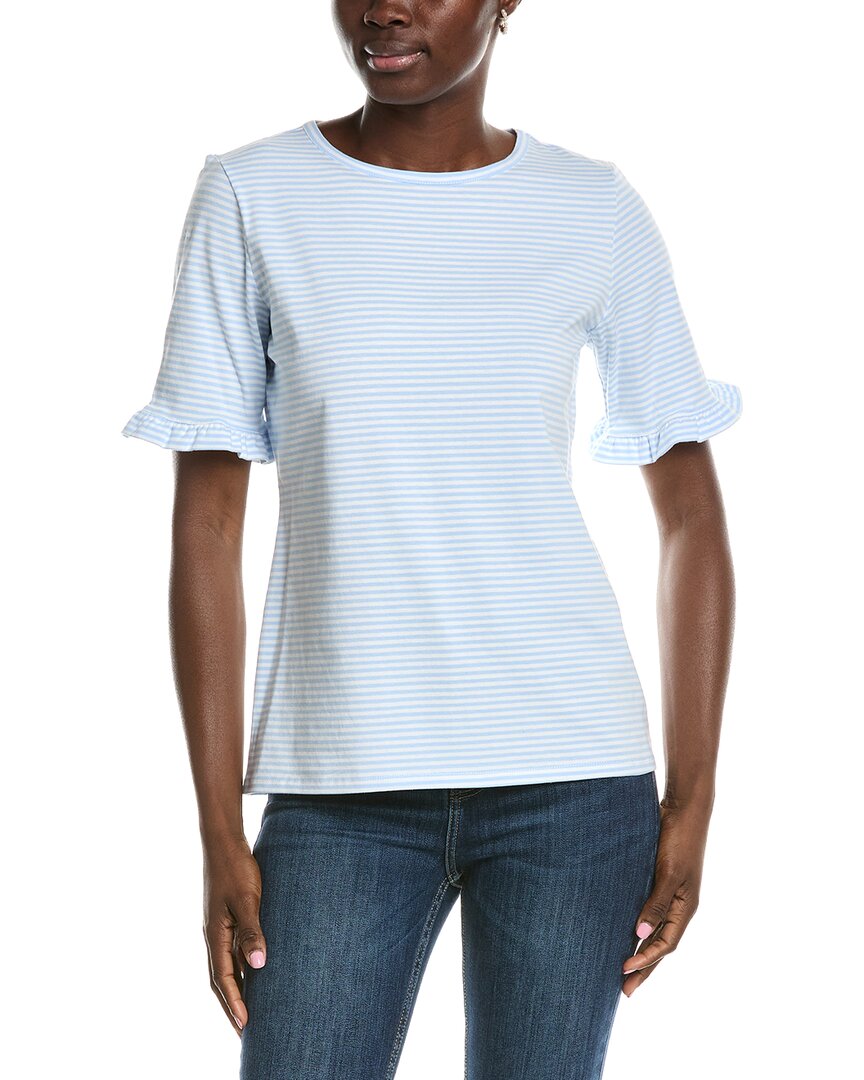 Jones New York Elbow Ruffle Sleeve T-Shirt