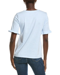 Jones New York Elbow Ruffle Sleeve T-Shirt