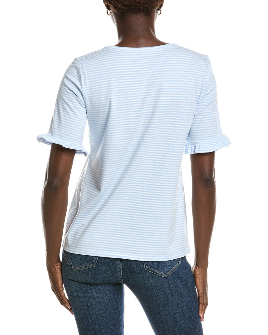 Jones New York Elbow Ruffle Sleeve T-Shirt