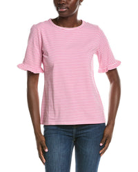 Jones New York Elbow Ruffle Sleeve T-Shirt