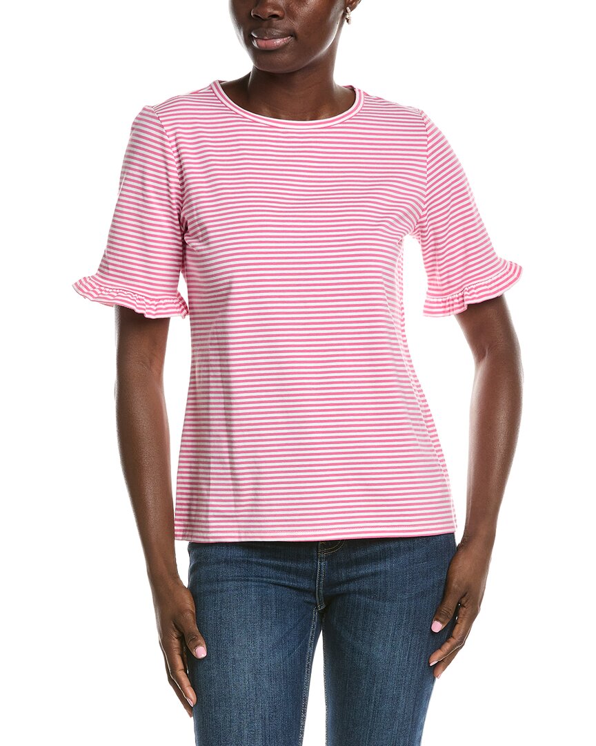 Jones New York Elbow Ruffle Sleeve T-Shirt