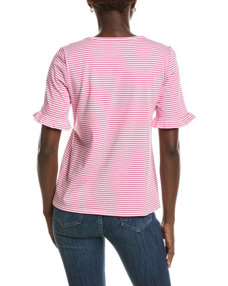 Jones New York Elbow Ruffle Sleeve T-Shirt