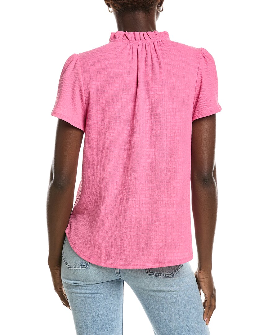 Jones New York Seabreeze Crinkle Flutter Top