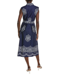 Jones New York Printed Pleated Shirtdress