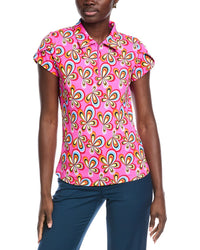 Ibkul Tulip Sleeve Polo Shirt