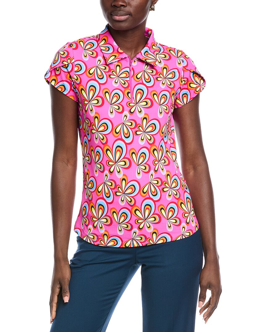 Ibkul Tulip Sleeve Polo Shirt