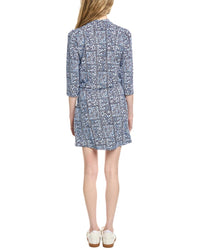 Ibkul 3/4-Sleeve Drawstring Dress