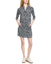 Ibkul 3/4-Sleeve Drawstring Dress