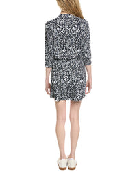 Ibkul 3/4-Sleeve Drawstring Dress