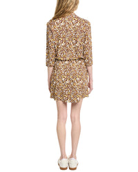 Ibkul 3/4-Sleeve Drawstring Dress