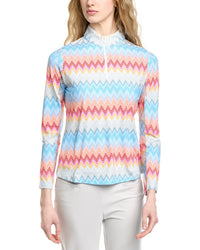 Ibkul Long Sleeve Mock Neck Top