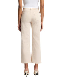 7 For All Mankind Cropped Alexa Creme Ankle Crop Jean