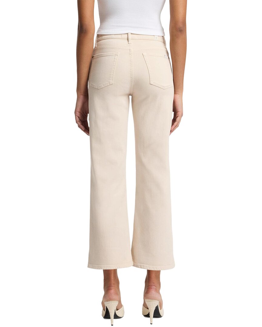 7 For All Mankind Cropped Alexa Creme Ankle Crop Jean