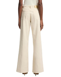 7 For All Mankind Lotta Twill Creme Wide Leg Jean