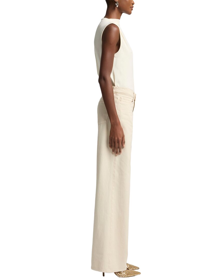 7 For All Mankind Lotta Twill Creme Wide Leg Jean