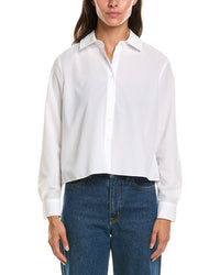 Brooks Brothers Brooks Brothers Cropped Back Pleat Top