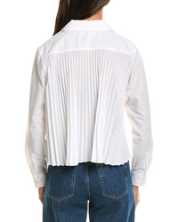 Brooks Brothers Brooks Brothers Cropped Back Pleat Top