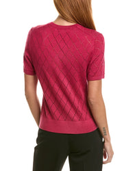 Brooks Brothers Pointelle Diamond Wool-Blend Sweater