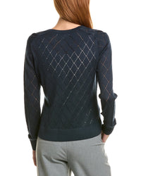 Brooks Brothers Pointelle Diamond Cardigan
