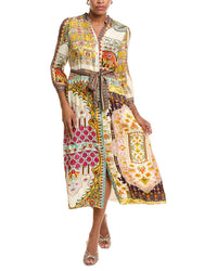 Elie Tahari Elie Tahari The Mila Baroque Silk-Blend Print Dress